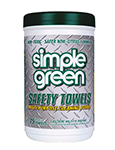 Simple Green Safety Towels Industrial Cleaner and Degreaser CANISTERS, 75 COUNT - Simple Green